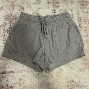 Reebok Gray Athletic Shorts Elastic Waistband Relaxed Fit